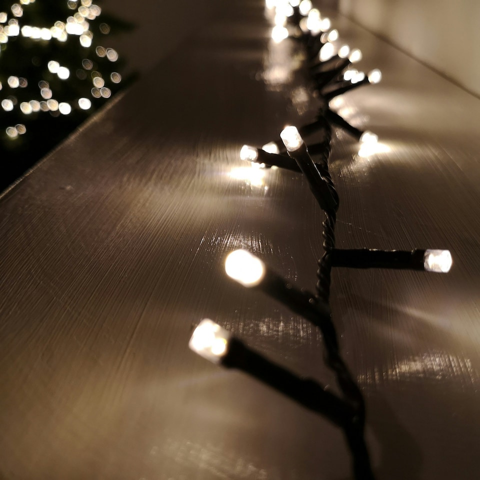 image 1 of 1000 LED 25m Indoor Outdoor Christmas Multi Function Mains Operated String Lights with Timer in in Warm White