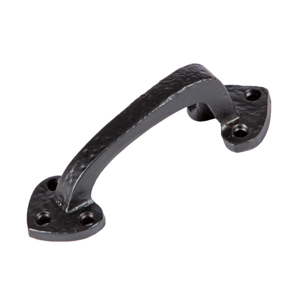 image 1 of Hammer & Tongs Rustic Arrowhead Door Handle - H100mm - Black | Black | Black