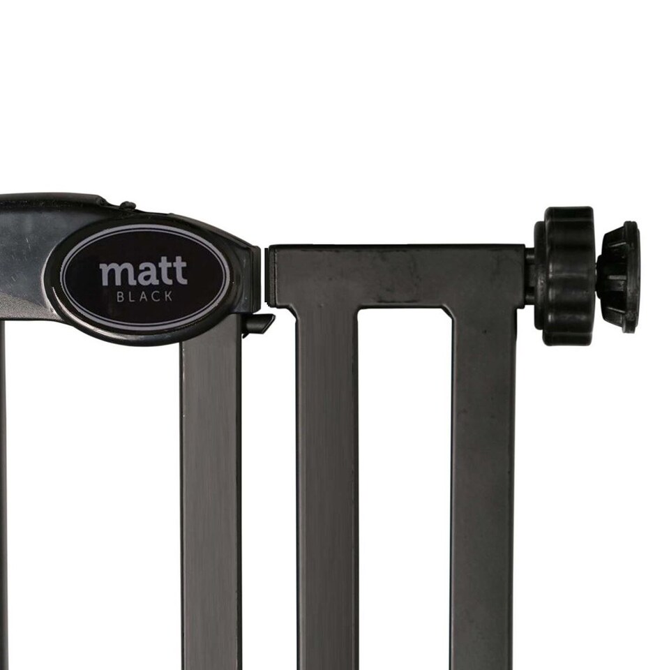 image 1 of Bettacare Auto Close Stair Gate, 132.6cm - 139.6cm, Matt Black, Pressure Fit Safety Gate, Baby Gate | Black