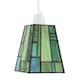 image 5 of Art Denergy savingTiffany Glass Pendant Shade with Emerald and Green Panels
