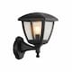 image 2 of CGC NOVA Large Black Outdoor Wall Lantern Light, IP44 Polycarbonate, Clear Diffuser, E27 Socket