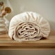 image 9 of Touch Of Linen - Creamy Almond - Fitted Sheet Cream | Creamy Almond | King