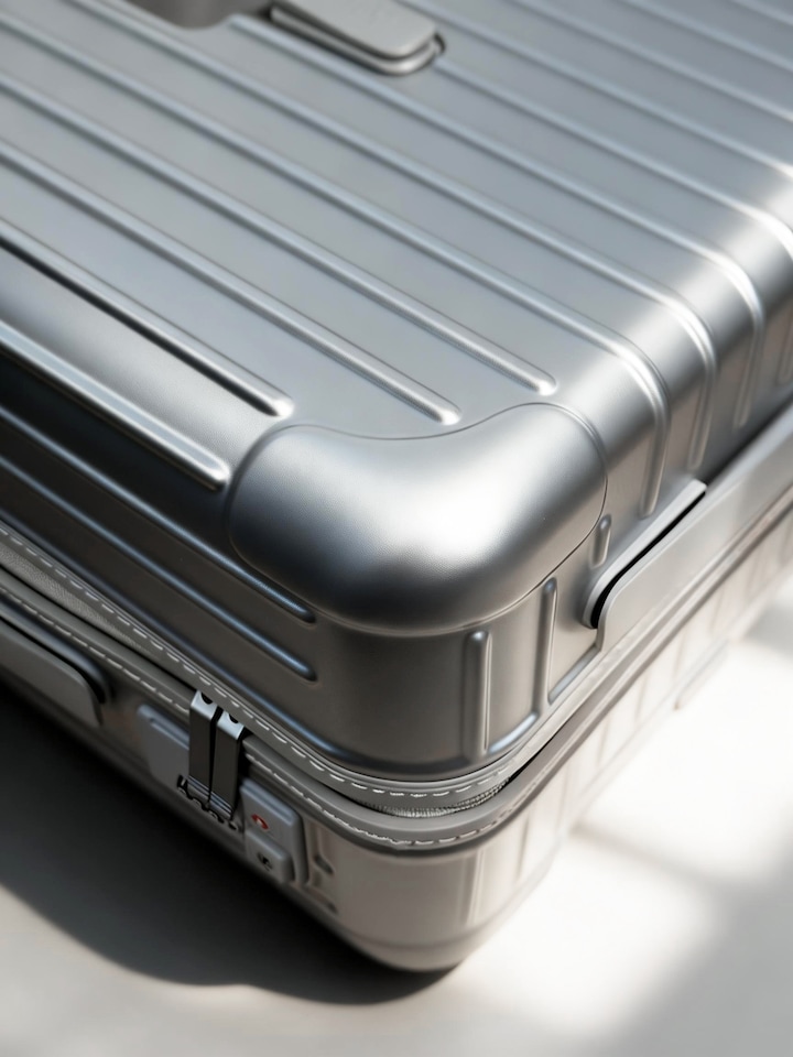 image 1 of Lightweight Hard Shell Check-In Suitcase with Cupholder | Large Size Luggage