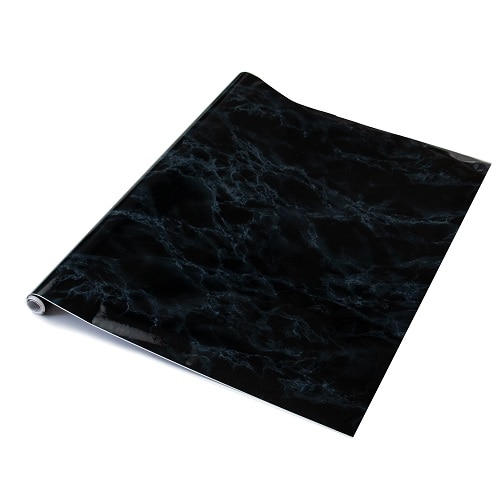 Sticky Back Plastic Marble Black Kitchen Self-adhesive Vinyl Wrap for Cupboards, Doors and Worktops 67.5cm x 10m - d-c-fix