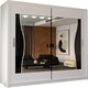 image 4 of Modern Sliding Mirrored Wardrobe 120/150/180/203cm White/Black/Grey/Oak Black | 203cm