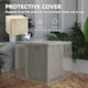 image 7 of Outsunny Propane Gas Fire Pit Table for Garden, 40000 BTU Smokeless Firepit Outdoor Heater with Waterproof Cover, Glass Screen, Glass Beads and Lid, Wood Effect, 71 x 71 x 62.5cm, Dark Grey