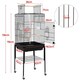 image 3 of Yaheetech 119 cm Tall Play Top Bird Cage with Removable Metal Stand Black