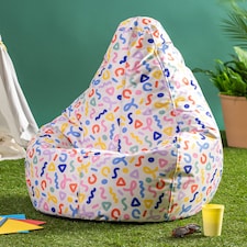 icon Kids Highback Beanbag Confetti Print Multi Coloured