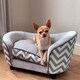 image 6 of PawHut Dog Sofa Pet Couch for XS Dogs w/ Removable Sponge Padded Cushion - Grey