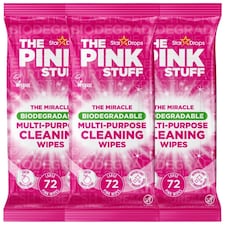 The Pink Stuff Miracle Biodegradable Multi-Purpose Cleaning Wipes 72 Wipes