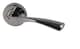 image 2 of Golden Grace Astrid Style Modern Door Handles on Round Rose in Black Nickel Finish | Black | 1 Set