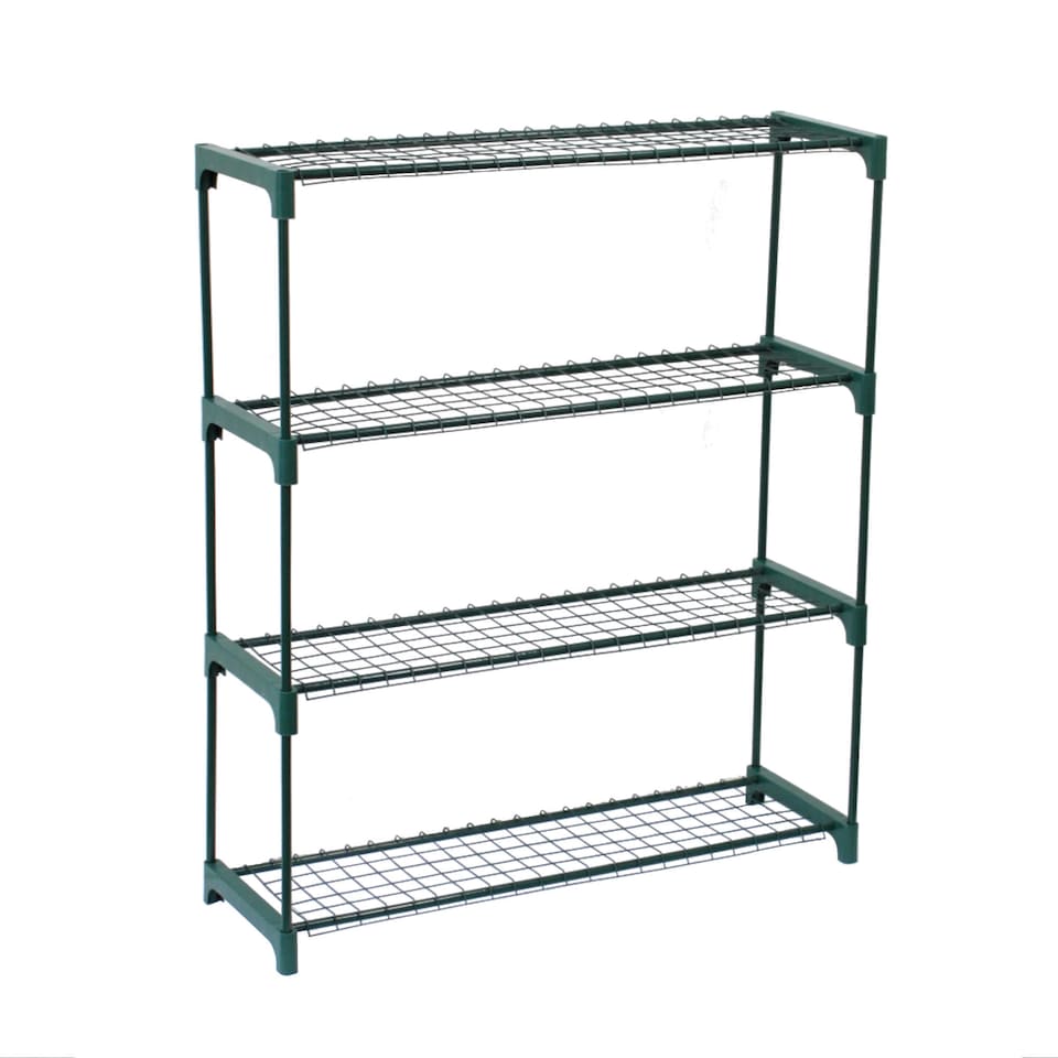 image 1 of Double Pack Flower Staging Display Greenhouse Racking Shelving