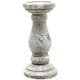 image 1 of Hill Interiors Stone Effect Candle Holder - Stone - 23cm x 11cm x 11cm