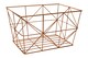image 1 of Stylish Copper Finish Tapered Wire Basket, Functional Wireframe Basket For Kitchen, High Quality Basket | Gold