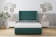 image 1 of Sloomy Camden Emerald Plush Divan Bed With Mattress 2 Drawers Footend With 54" Wingback Headboard & 12" Matching Footboard 4' Small Double | Green | Emerald | Small Double | 1