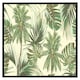 image 2 of Tropical leaves on yellow (Picture Frame) Brown | XL
