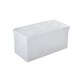 image 1 of HOMCOM Storage Ottoman Tool Box Faux Leather Folding Bench Foot Rest, White