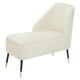 image 2 of Interiors by Premier Cream Chaise Lounge Sofa, Upholstered Velvet Sofa for Lounge, Living Room, Right Arm Chaise Accent Lounge