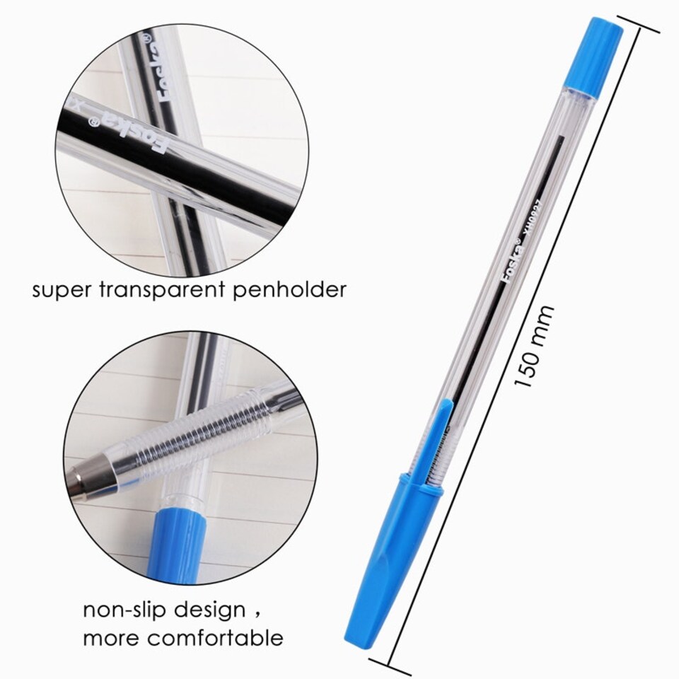image 1 of Box of 50 Blue Ballpoint Pens 1.0mm Tip