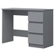 image 5 of FWStyle Stora 3 Drawer Dressing Table - Matt Dark Grey Grey