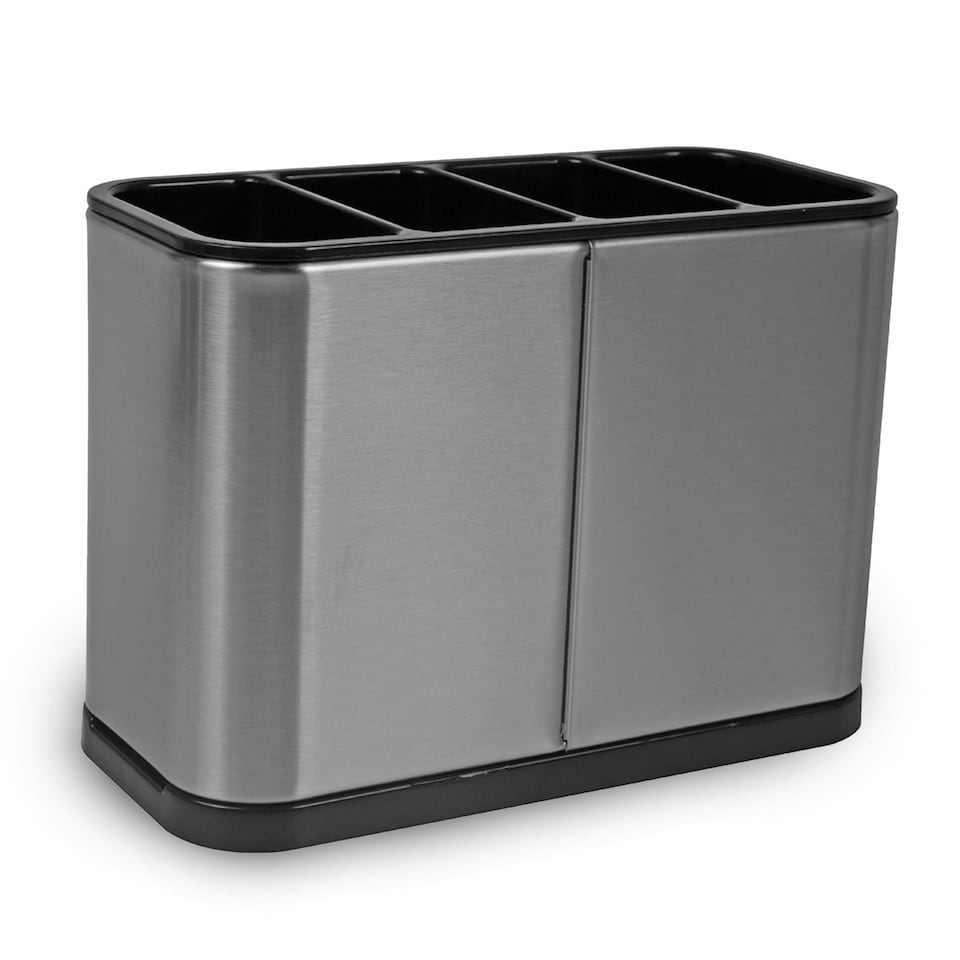image 1 of Kitchen Utensils Caddy Stainless Steel Cutlery Holder Organizer Dishwasher Safe N/A
