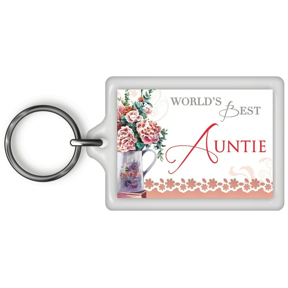 image 1 of World's Best Auntie Celebrity Style Keyring