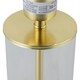 image 4 of Aura - Satin Brass Table Lamp with Black Pleated Velvet Shade Bronze | Black