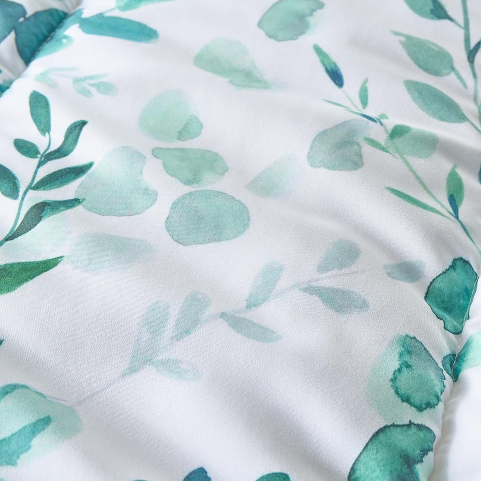 image 1 of OHS Floral Coverless 10.5 TOG Duvet Set Pillowcase Quilted Cover | Green | Sage | Double