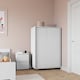 image 3 of URBNLIVING 2 Sliding Door Wardrobe 120cm Freestanding Unit | Multi | White Carcass + White Doors | 1