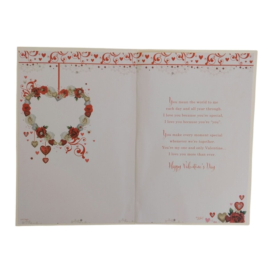 image 1 of To My Husband Heart Wreath Frame Design Valentine's Day Card
