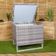 image 10 of Samuel Alexander 4 Seater Grey Rattan Chair Garden Sofa Set with Glass Table Top Corner Furniture