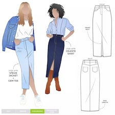 Style Arc Tommie Jeans Skirt Paper Sewing Pattern – Women’s Skirt, UK Sizes 4–16, Advanced