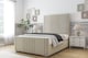 image 2 of Sloomy Harrington Cream Plush Bed Frame With 50" Upholstered Headboard 3' Single