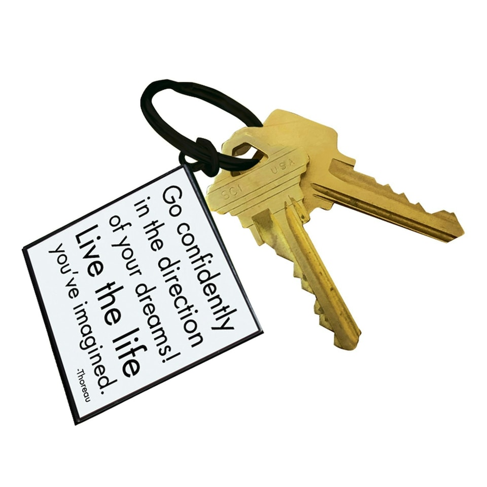 image 1 of Quotable Inspirational Quote Keychain You Rock