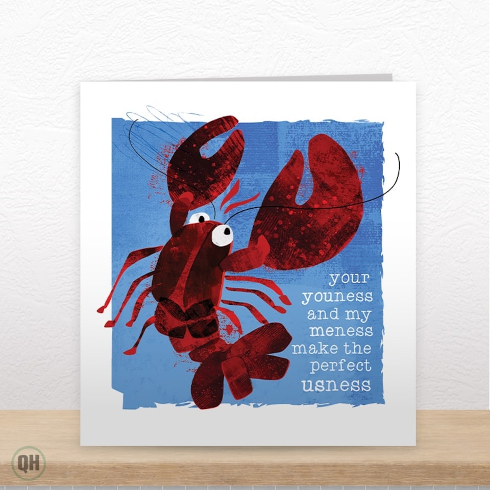 image 1 of The Perfect Pair Lobster - Card By Paul Delaney