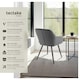 image 2 of Dining Chair Marilyn - corduroy look, upholstered, armchair, continuous backrest - Set of 2 Grey | Grey/Black