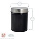 image 3 of Harbour Housewares Black Round Metal Kitchen Tea Coffee Sugar Canisters Kitchen Caddy Kitchen Storage Containers Canister