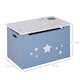 image 5 of HOMCOM Kids Wooden Toy Box Children Storage Chest Organiser Side Handle Blue | Blue | 55 x 34 x 35.5cm