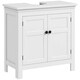 image 1 of HOMCOM 2-Tier Bathroom Sink Cabinet, Freestanding Storage Cabinet, White 