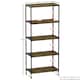 image 3 of Vida Designs Brooklyn 5 Tier Bookcase Industrial Style Display Storage, Dark Wood