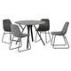 image 1 of Athens Round Dining Set with 4 Lukas Chairs Grey