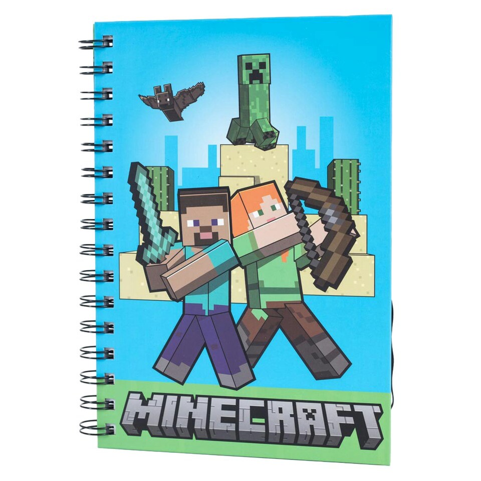 image 1 of Minecraft Logo Notebook - Multicoloured - One Size