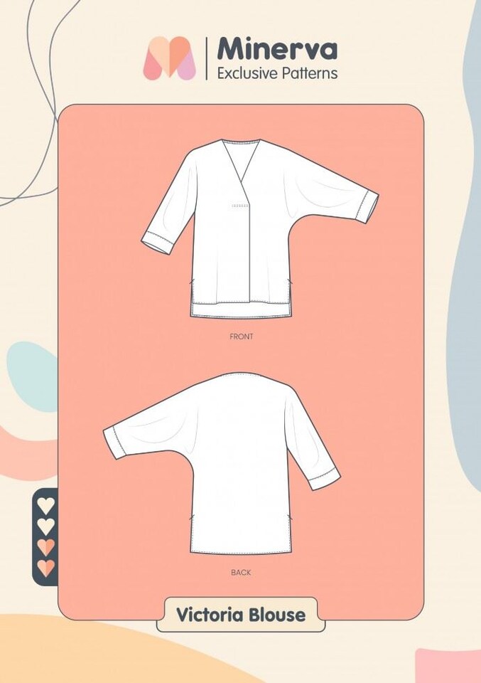 image 1 of Minerva Victoria Blouse Paper Sewing Pattern – Women’s Top, Sizes A–J, Easy