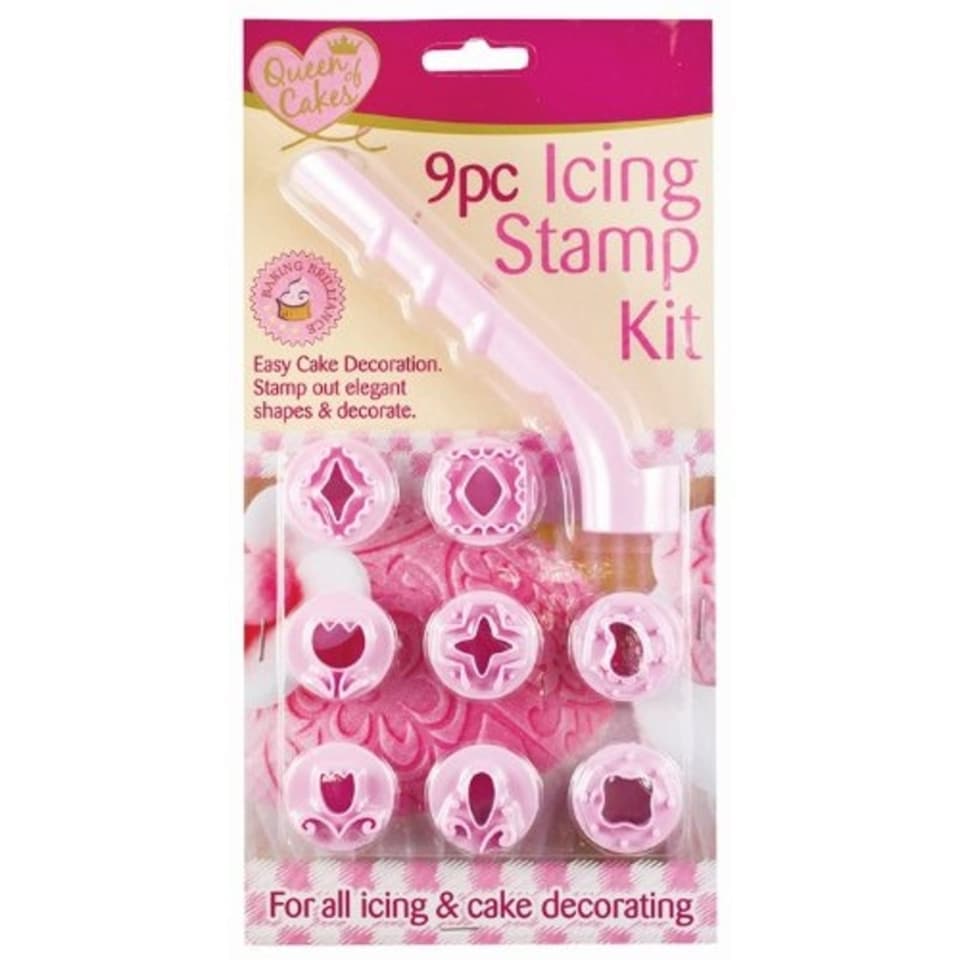 image 1 of Queen of Cakes S/9 FONDANT STAMP SET