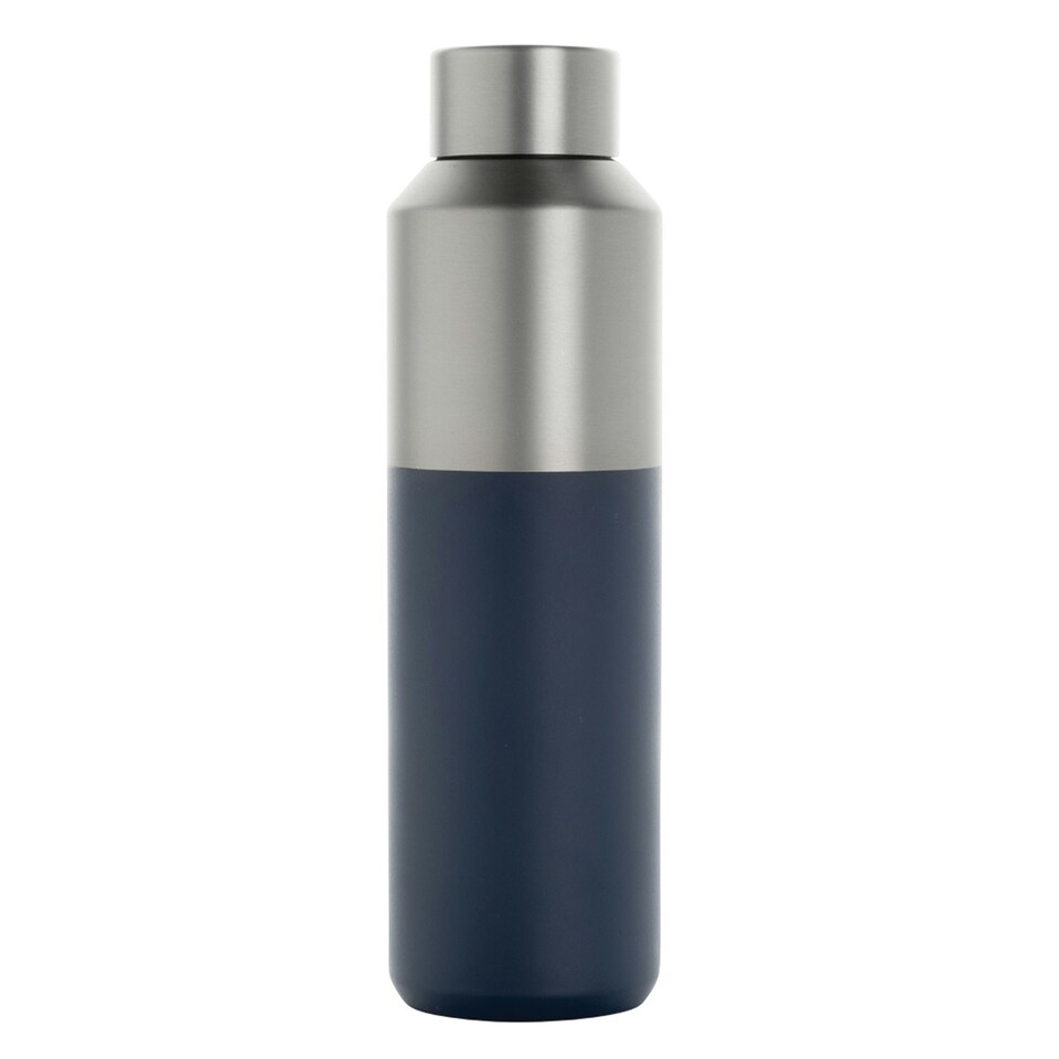 image 1 of XD Collection Fluid Recycled Stainless Steel 600ml Water Bottle - Navy - One Size Blue | One Size