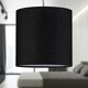image 8 of Set of 2 Black Textured Cotton 17cm Table Lamp Shades Black
