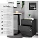 image 2 of Chest of Drawers Magna - 3 locking drawers, powder-coated steel, 39 x 45 x 55 cm | Black | black | 45 x 39 x 55 cm | 1