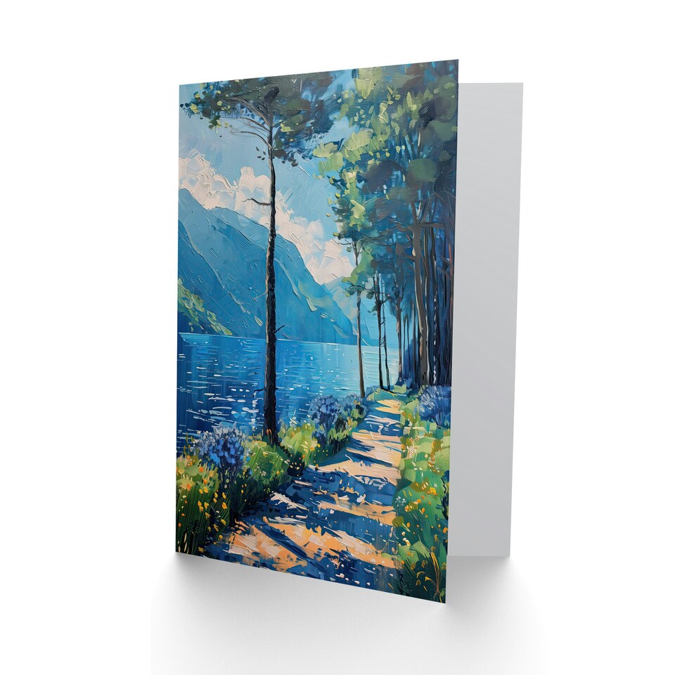 image 1 of Lake District Acrylic Landscape England Birthday Him Her Card