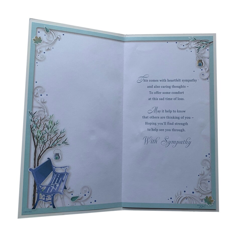 image 1 of From Both of Us Autumn Design Sympathy Opacity Card