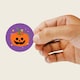 image 5 of Pumpkin Purple Halloween Round Stickers 60mm - Sheet of 12